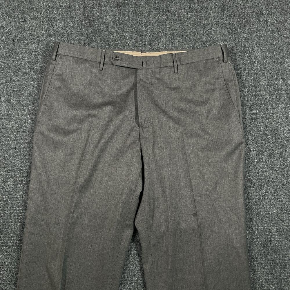 INCOTEX Pants Mens 36x26 Slowear Classic Fit Wool Trousers Dark Gray